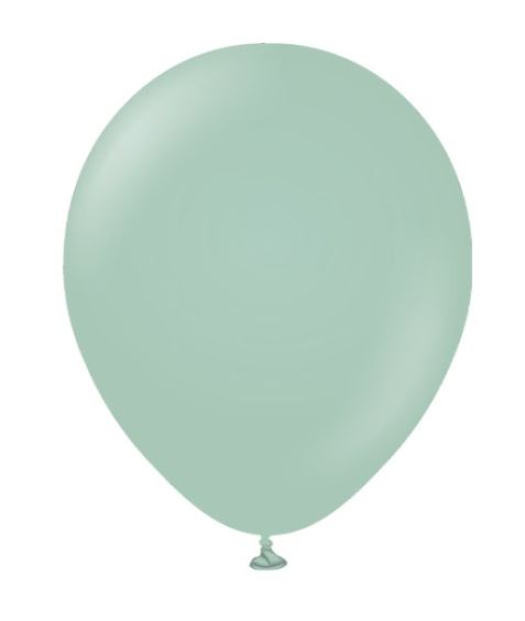 12" RETRO WINTER GREEN LATEX BALLOONS 100PACK - Click Image to Close