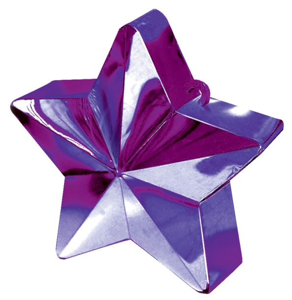 PURPLE STAR BALLOON WEIGHTS 150G/5OZ - Click Image to Close