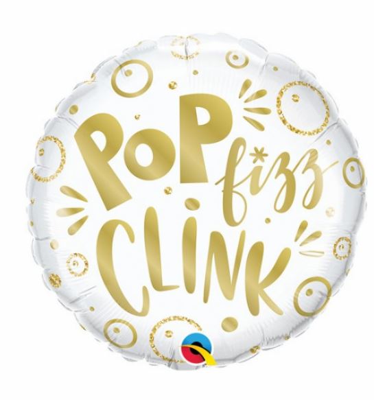 Round 18" Pop Fizz Clink Balloon - Click Image to Close