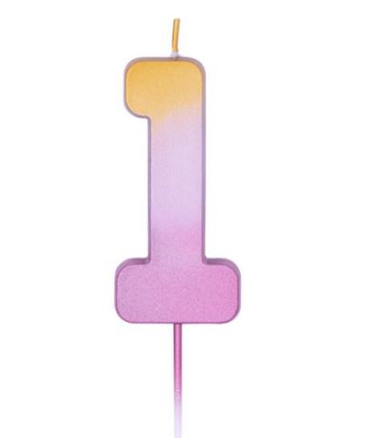 AGE ONE ROSE GOLD OMBRE CANDLE (1) - Click Image to Close