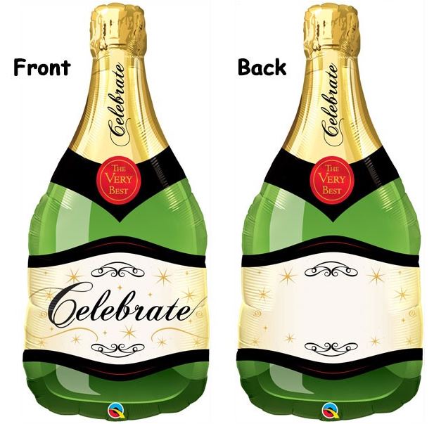 QUALATEX 39" CELEBRATE WINE BOTTLE (PERSONALISE ME) - Click Image to Close