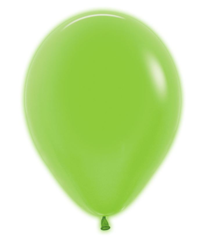 Sempertex 12" Neon Green Latex Balloons Pack Of 50 - Click Image to Close