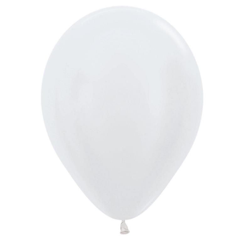 Satin Solid 12" Pearl Latex Balloons 30cm - 50 Pack - Click Image to Close