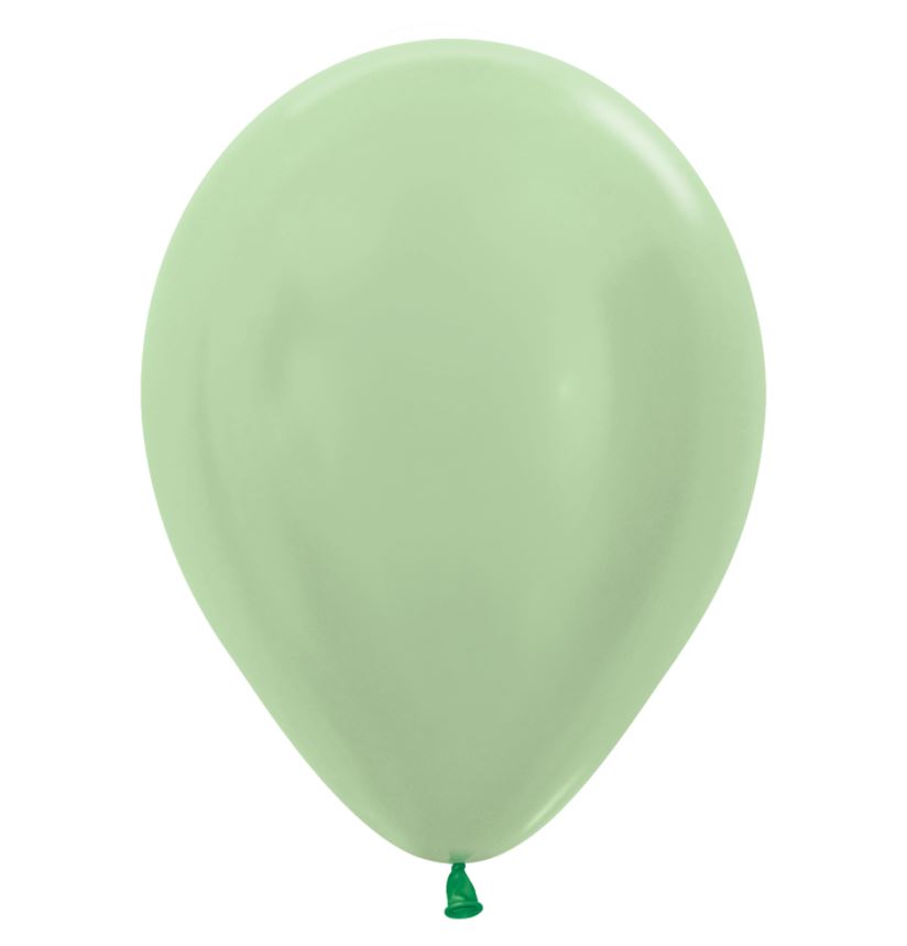 Sempertex 12" Satin Green Latex Balloons Pack Of 50 - Click Image to Close
