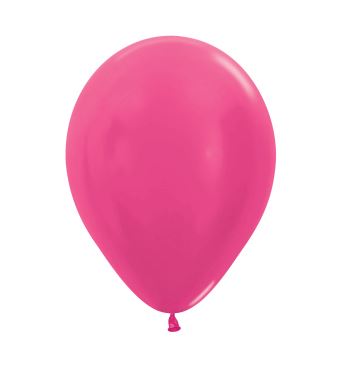 Metallic Solid 12" Fuchsia 512 Latex Balloons 30cm - 50 Pack