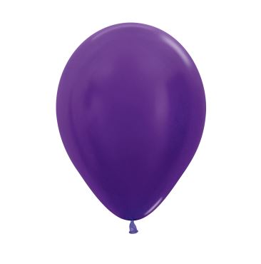 Metallic Solid 12" Violet 551 Latex Balloons 30cm- 50 Pack