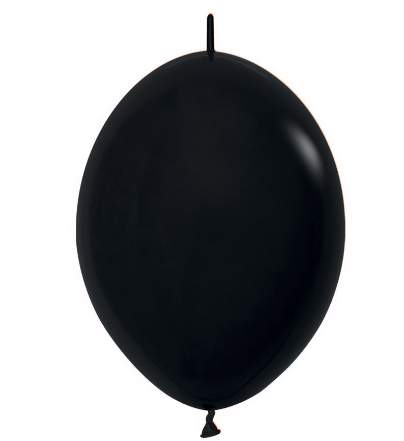 Fashion Colour Solid Black 080 Latex Balloons 12" 50 Pack - Click Image to Close