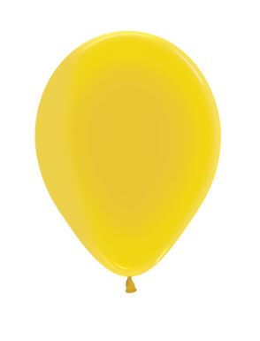 Crystal Solid Yellow 320 5" Latex Balloons 13cm - 100 PackC