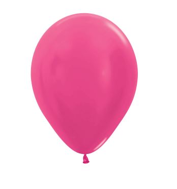 Metallic Solid Fuchsia 5" Latex Balloons 13cm - 100 Pack 0PC