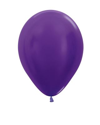 Metallic Solid Violet 5" Latex Balloons 13cm 100 Pack - Click Image to Close