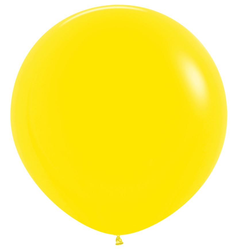 Fashion Colour Solid Yellow 020 Latex Balloons 36" 2 Pack - Click Image to Close