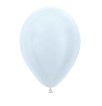 Satin Solid White 12" Latex Balloons 30cm- 25 Pack