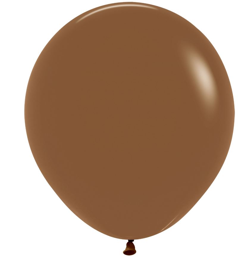 Fashion Colour Coffee 18" Latex Balloons 45cm 25 Pack - Click Image to Close