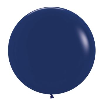 Fashion Colour Navy Blue 24" Latex Balloons 60cm 3 Pack - Click Image to Close