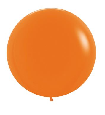 Fashion Colour Orange 24" Latex Balloons 60cm 3 Pack - Click Image to Close