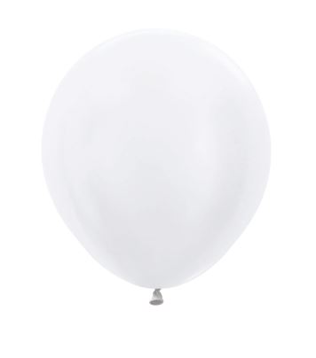 Satin Solid Pearl 18" Latex Balloons 45cm - 25 Pack - Click Image to Close