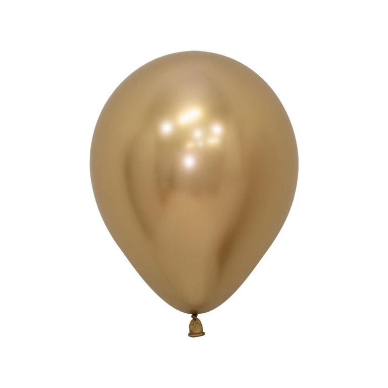 Sempertex Reflex Gold 5" Latex Balloons 50 Pack - Click Image to Close