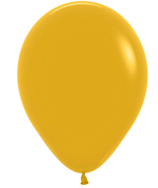 Sempertex Fashion Mustard 5" Latex Balloons 50 Pack - Click Image to Close