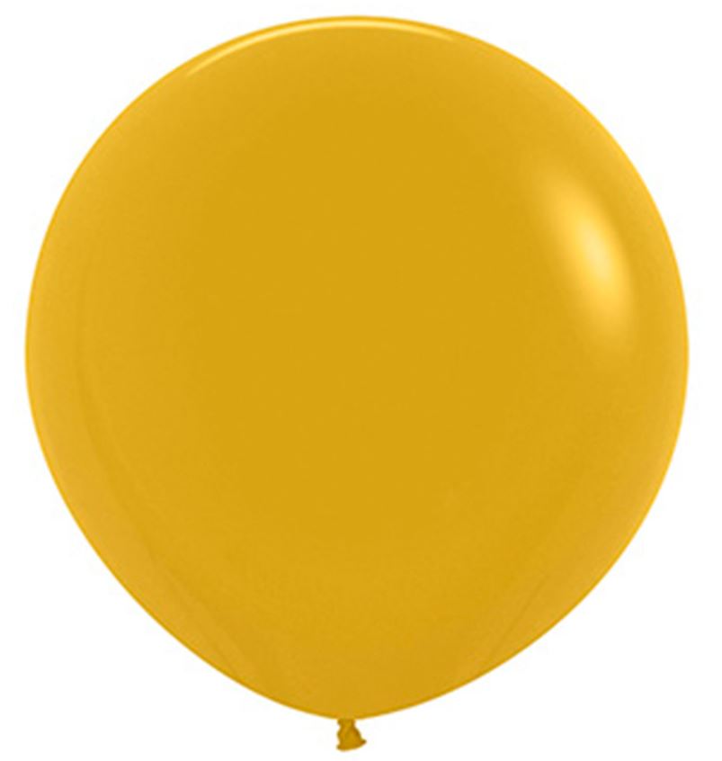 Fashion Colour Mustard Latex Balloons 24"/60cm - 3 Pack - Click Image to Close