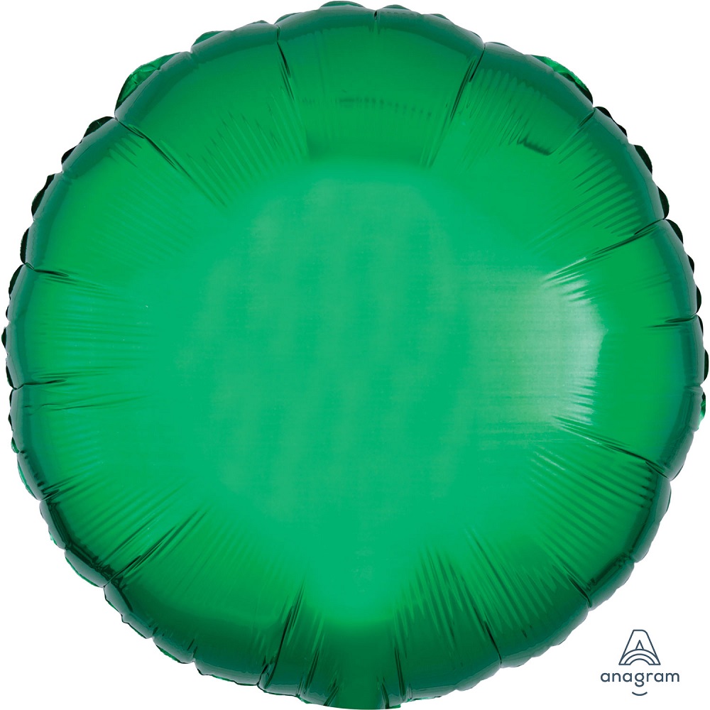 Foil 18" Round Green Balloon - Click Image to Close