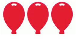 BALLOON SHAPE WEIGHTS PRIMARY RED X100PCS