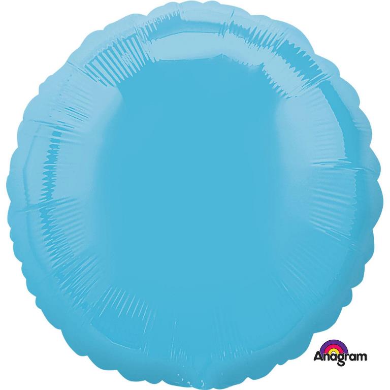 Foil 18" Round Caribbean Blue Balloon - Click Image to Close