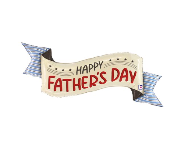 Happy Fathers Day Banner Foil Balloon - Click Image to Close