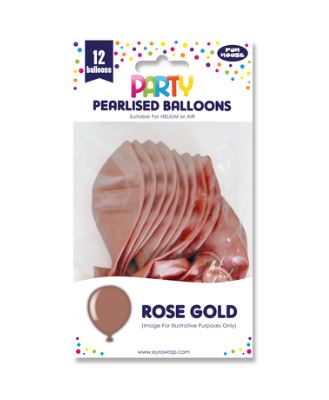 ROSE GOLD LATEX BALLOONS 12 PACK - Click Image to Close