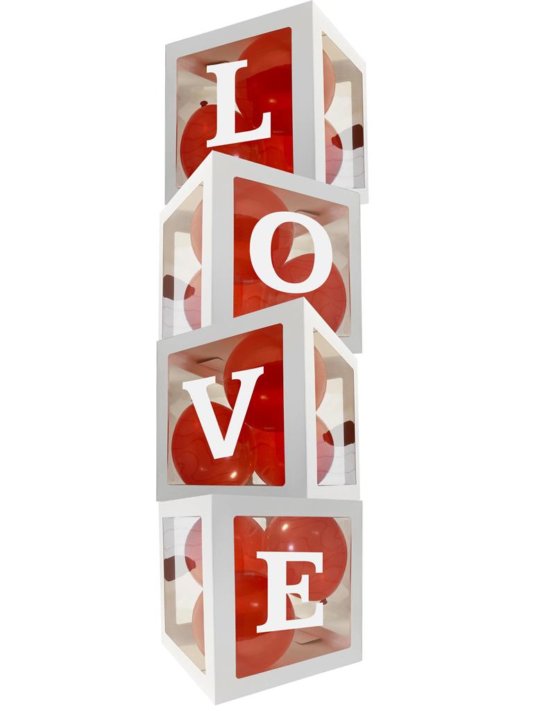 LOVE BALLOON BOXES SET OF 4 - Click Image to Close