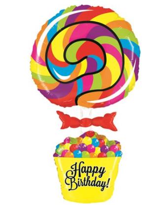 Lollipop Birthday 40" Single Pack - Click Image to Close
