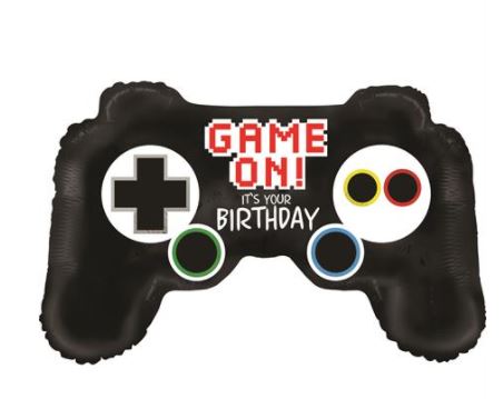 GAME CONTROLLER BIRTHDAY 36 INCH SHAPE D PKT - Click Image to Close