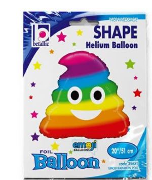 Emoji Rainbow Poo 20" Single Pack - Click Image to Close