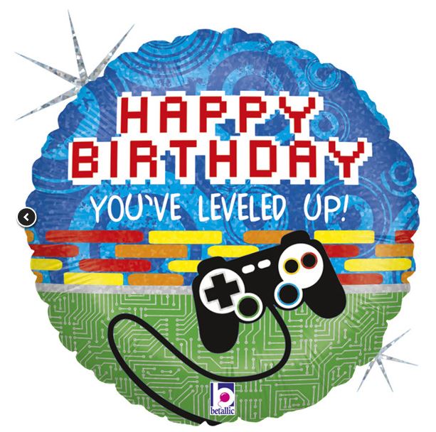 Game Controller Birthday 18" Single Pack - Click Image to Close