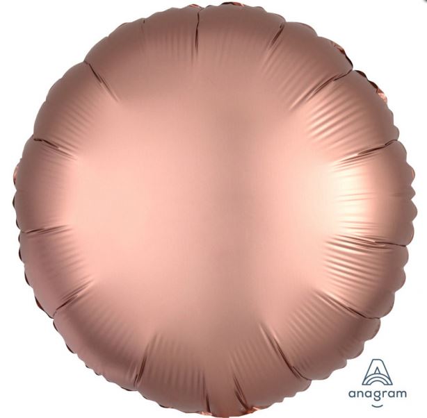 Satin Rose Copper 18" Foil Balloon - Click Image to Close