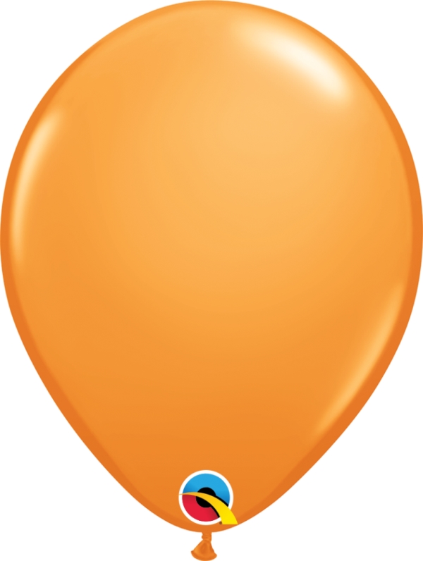 QUALATEX 11" PLAIN LATEX ROUND ORANGE 25 PACK - Click Image to Close