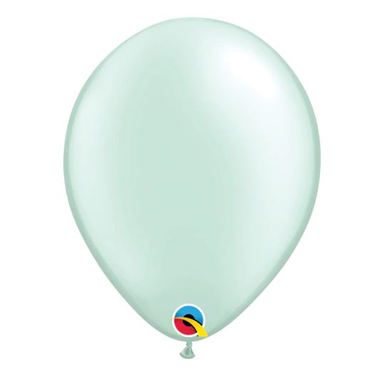 11" QUALATEX PEARL MINT-GREEN PLAIN LATEX BALLOON 25PACK - Click Image to Close