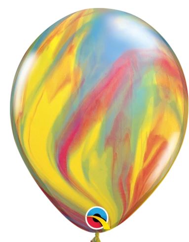 11" ROUND TRADITIONAL AGATE 25PACK LATEX BALLOONS - Click Image to Close
