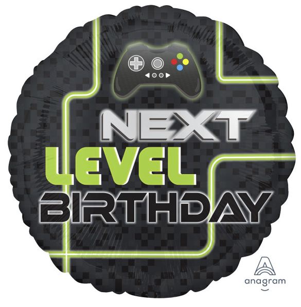 LEVEL UP BIRTHDAY BALLOON - Click Image to Close