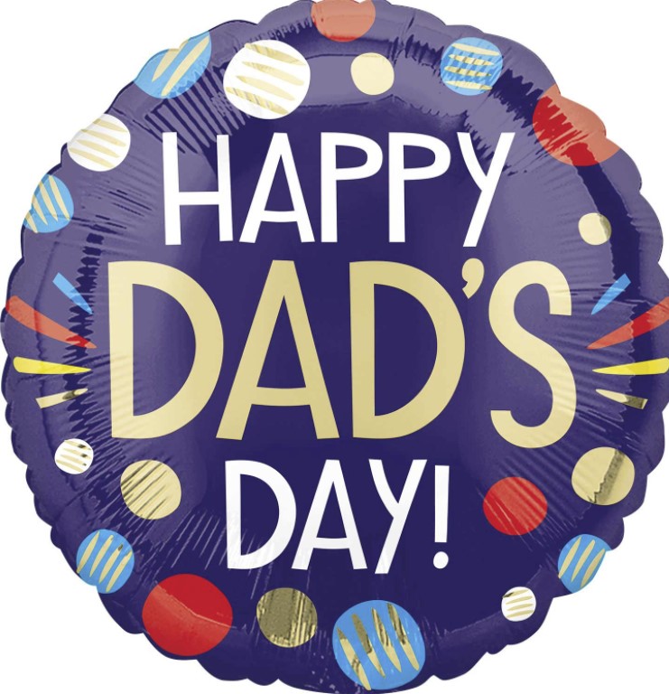 18" HAPPY DADS DAY BALLOON - Click Image to Close