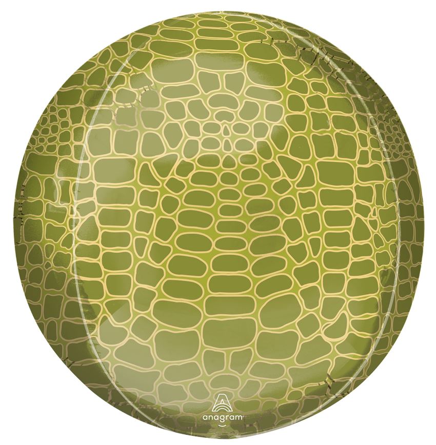 Animalz Alligator Print Orbz Pack aged Foil Balloons G20 - Click Image to Close