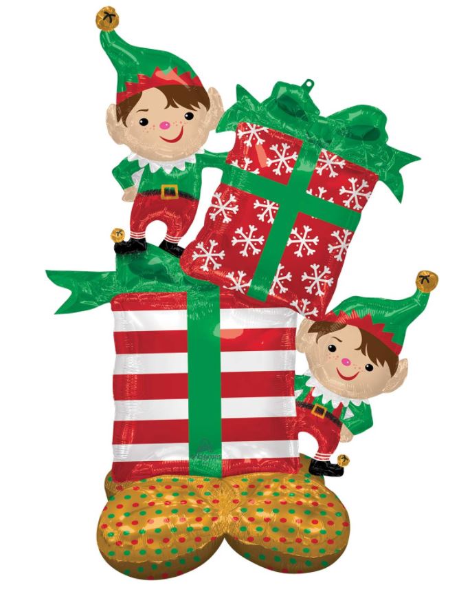 Air Loonz Christmas Elves Balloon 91cm x 134cm - Click Image to Close