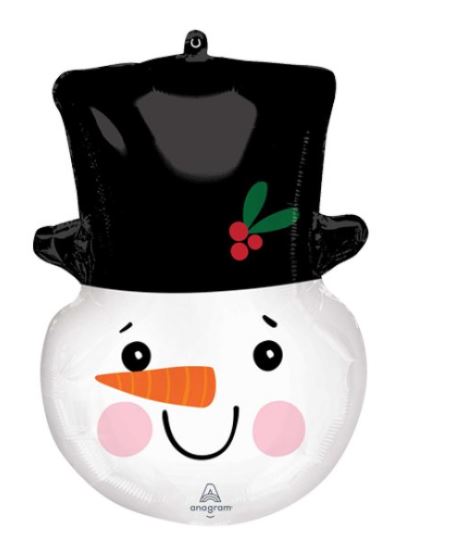 Smiley 23" Supershape Snowman Head - Click Image to Close