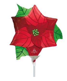 Poinsettia MiniShape Foil Balloons A30