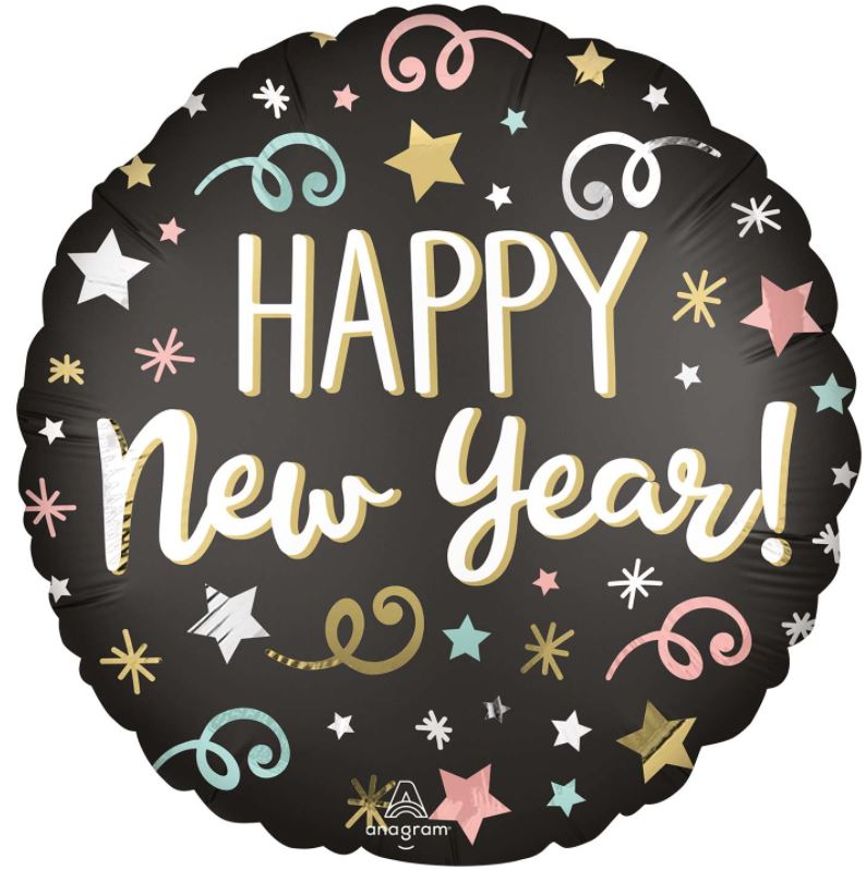 New Year Foil 18" Balloon - Click Image to Close