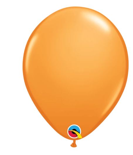 11" Round Qualatex Orange Latex Balloons 100Pack - Click Image to Close