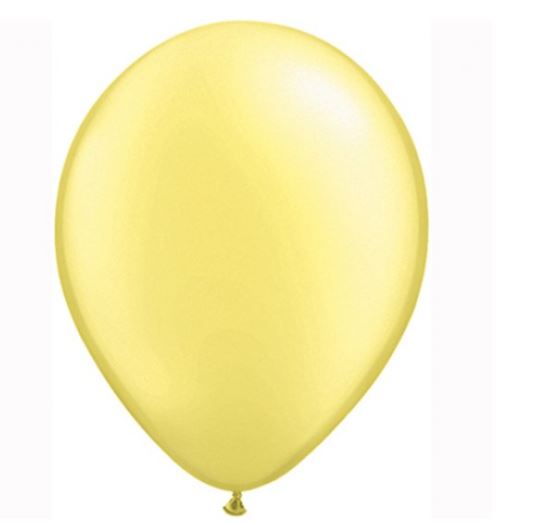 11" QUALATEX PEARL LEMON LATEX BALLOONS 100PACK - Click Image to Close