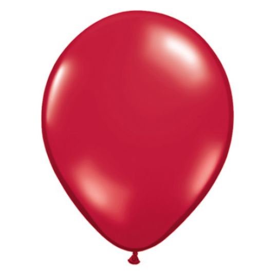 11" QUALATEX RUBY RED LATEX BALLOONS 100PACK - Click Image to Close
