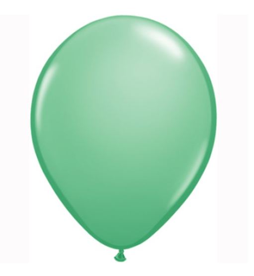 11" FASHION WINTERGREEN LATEX BALLOONS (100) - Click Image to Close