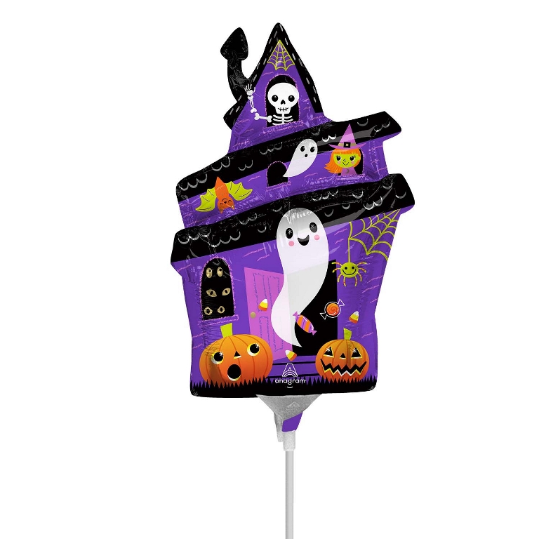 Halloween Haunted House Mini Shape Foil Balloons - Click Image to Close