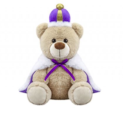 KING CORONATION UNION JACK BEAR WITH CROWN & CLOAK 20CM - Click Image to Close